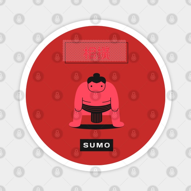 Sumo Art Work Magnet by GaroStudioFL